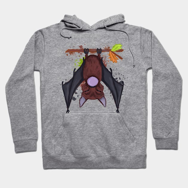 Bat and bubble gum Hoodie by Antiope